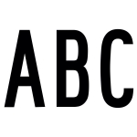 4" B Series Letters Upper Case Cut-Out Black