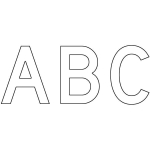 5" D Series Letters Upper Case Cut-Out White