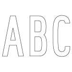 6" B Series Letters Upper Case Cut-Out White