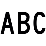 6" C Series Letters Upper Case Cut-Out Black