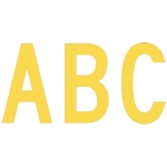 7" C Series Letters Upper Case Cut-Out Yellow