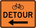 M4-9CL: BIKE DETOUR w/ ARROW LEFT 