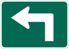 M5-1PL: BICYCLE RTE ADVANCE TURN ARROW LEFT 12X9 