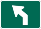 M5-2PL: BICYCLE RTE ADVANCE TURN ARROW 45 DEG LEFT 12X9 