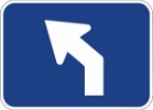 M5-2PL: ADV TURN ARROW 45 DEG LEFT 30X21 