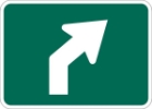 M5-2PR: BICYCLE RTE ADVANCE TURN ARROW 45 DEG RIGHT 12X9 