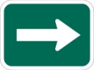 M6-1P: BICYCLE RTE DIRECTIONAL ARROW SINGLE 12X9 