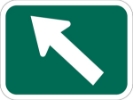 M6-2PL: BICYCLE RTE ARROW 45 UP LEFT 12X9 