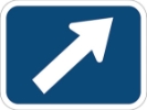 M6-2PR: DIRECTIONAL ARROW 45 DEG UP RIGHT 30X21 