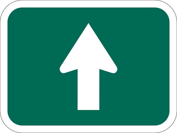 M6-3P: BICYCLE RTE ARROW UP 12X9 