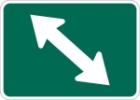 M6-5PL: BICYCLE RTE ARROW DOUBLE LEFT 12X9 
