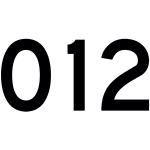 2" D Series Numbers Cut-Out Black