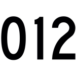 3.5" C Series Numbers Cut-Out Black