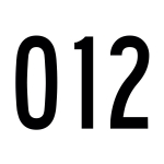 5" B Series Numbers Cut-Out Black