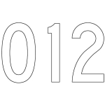 5" C Series Numbers Cut-Out White