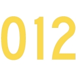 7" C Series Numbers Cut-Out Yellow