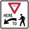 R1-5L: YIELD HERE TO PEDESTRIANS LEFT 36X36 