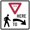 R1-5R: YIELD HERE TO PEDESTRIANS RIGHT 36X36 