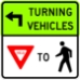R10-15L: TURNING VEH YIELD TO PEDS LT  30X30 - FR10-15L-30X30