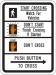 R10-3B: PED PUSH BTN W/ ARROW 9X12 - FR10-3B-9X12