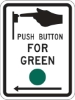 R10-4: PUSH BUTTON FOR GREEN W/ ARROW 9X12 
