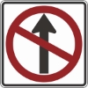 R3-27: NO STRAIGHT THROUGH SYMBOL 30X30 