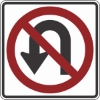 R3-4: NO U TURN SYMBOL 36X36 