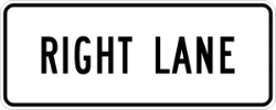 R3-5FP: RIGHT LANE  30X12 