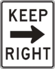 R4-7A: KEEP RIGHT W/ ARROW 18X24 
