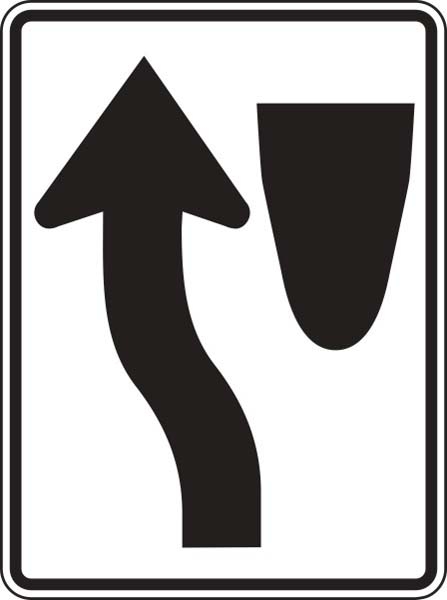 R4-8: KEEP LEFT SYMBOL 24X30 