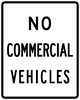 R5-4: NO COMMERCIAL VEHICLES  24X30 