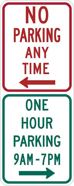 R7-200A: NO PARKING ( ) RESTRICTED PARKING ( ) 12X30 