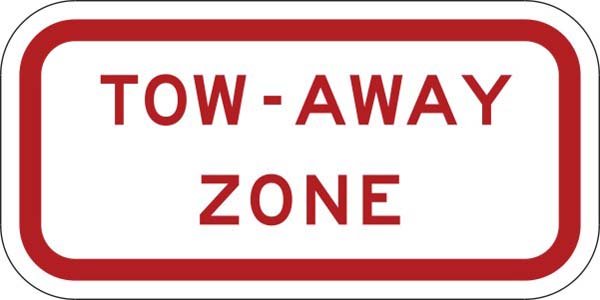 R7-201AP: TOW-AWAY ZONE 12X6 