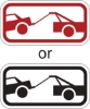 R7-201P: TOW AWAY SYMBOL 12X6 