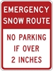 R7-203: EMERGENCY SNOW ROUTE 18X24 