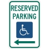R7-8L: RESERVED PARKING DISABLE SYM LT ARW 12X18 