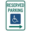 R7-8R: RESERVED PARKING DISABLE SYM RT ARW 12X18 