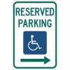 R7-8R: RESERVED PARKING DISABLE SYM RT ARW 12X18 
