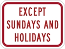 R8-3BP: EXCEPT SUNDAYS AND HOLIDAYS 12X9 
