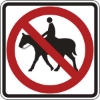 R9-14: NO EQUESTRIAN SYMBOL 24X24 