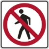 R9-3: NO PEDESTRIAN CROSSING SYMBOL 18X18 