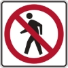 R9-3: NO PEDESTRIAN CROSSING SYMBOL 24X24 