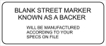 Street Marker Backer - Blank