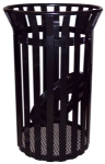 Round Trash Receptacle with Lid