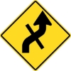W1-10ER: RIGHT REVERSE CURVE W/ HORIZONTAL ALIGN 36X36 