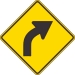 W1-2R: RIGHT CURVE SYMBOL 48x48 - FW1-2R-48X48
