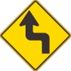 W1-3L: LEFT REVERSE TURN SYMBOL 18X18 