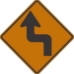 W1-3L: LEFT REVERSE TURN SYMBOL 30X30 - FW1-3L-30X30