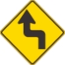 W1-3L: LEFT REVERSE TURN SYMBOL 30X30 - FW1-3L-30X30