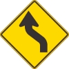 W1-4L: LEFT REVERSE CURVE SYMBOL 18X18 